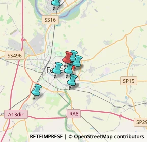 Mappa Via del Castagno, 44123 Ferrara FE, Italia (3.34)