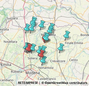 Mappa Via Volturno, 41032 Cavezzo MO, Italia (11.2155)