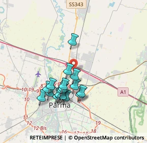 Mappa Via Alfredo Veroni, 43122 Parma PR, Italia (3.26)