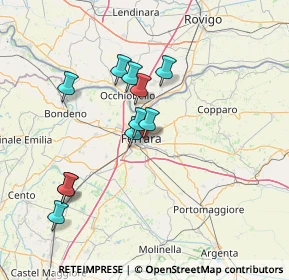 Mappa Via Ugo Bassi, 44121 Ferrara FE, Italia (13.00364)