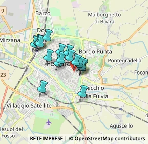 Mappa Via Ugo Bassi, 44121 Ferrara FE, Italia (1.215)