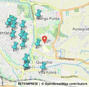 Mappa Via San Contardo d'Este, 44123 Ferrara FE, Italia (1.29875)