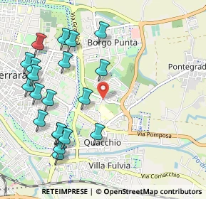 Mappa Via San Contardo d'Este, 44123 Ferrara FE, Italia (1.2065)
