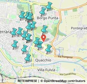 Mappa Via San Contardo d'Este, 44123 Ferrara FE, Italia (0.98)