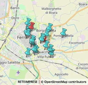 Mappa Via San Contardo d'Este, 44123 Ferrara FE, Italia (1.2885)