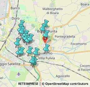 Mappa Via San Contardo d'Este, 44123 Ferrara FE, Italia (1.8375)