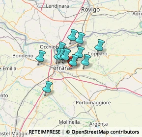 Mappa Via della Crispa, 44123 Ferrara FE, Italia (7.93538)