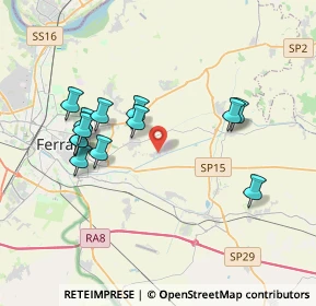 Mappa Via della Crispa, 44123 Ferrara FE, Italia (3.65923)