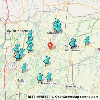 Mappa Via per Cavezzo, 41036 Cavezzo MO, Italia (9.0795)