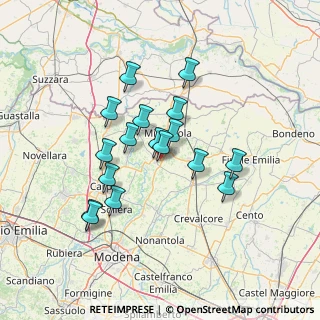 Mappa Via per Cavezzo, 41036 Cavezzo MO, Italia (11.90294)