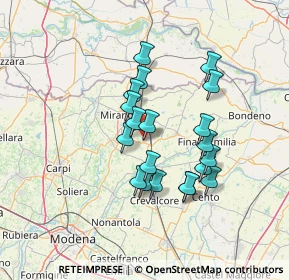 Mappa Via Aperte, 41038 San felice sul Panaro MO, Italia (11.7025)