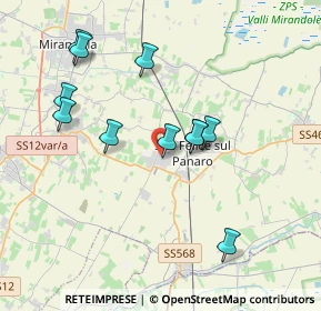 Mappa Via Aperte, 41038 San felice sul Panaro MO, Italia (3.66545)