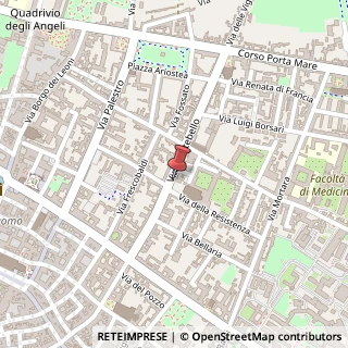Mappa Via Montebello, 34 - Piazza, 44100 Ferrara, Ferrara (Emilia Romagna)