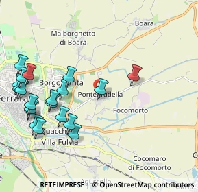 Mappa Via Pontegradella, 44123 Pontegradella FE, Italia (2.4505)