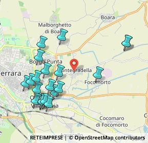Mappa Via Pontegradella, 44123 Pontegradella FE, Italia (2.233)