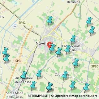 Mappa Via F. Parri, 42017 Novellara RE, Italia (3.07389)