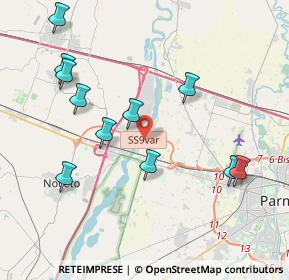 Mappa Via Stati Uniti d'America, 43126 Parma PR, Italia (4.27727)