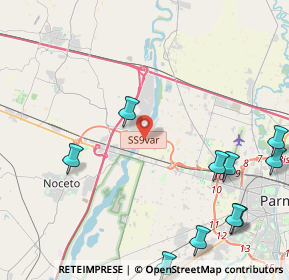 Mappa Via Stati Uniti d'America, 43126 Parma PR, Italia (6.71933)