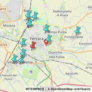 Mappa Via Cisterna del Follo, 44121 Ferrara FE, Italia (2.30167)