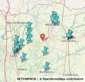 Mappa SP468R, 41032 Cavezzo MO, Italia (8.7485)