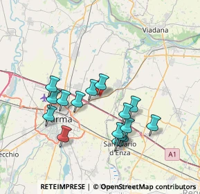 Mappa Via Enzo Ferrari, 43058 Chiozzola PR, Italia (7.00375)