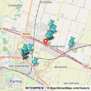 Mappa A1 Milano - Napoli, 43122 Parma PR, Italia (1.7385)