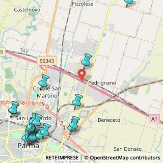 Mappa A1 Milano - Napoli, 43122 Parma PR, Italia (3.619)