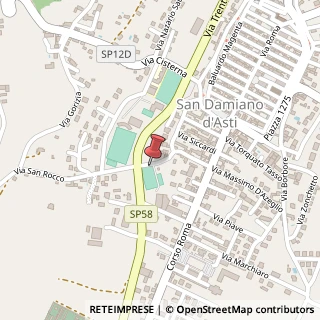 Mappa Via San Rocco, 7, 14015 San Damiano d'Asti, Asti (Piemonte)