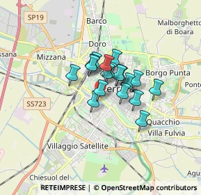 Mappa Via Nino Bonnet, 44122 Ferrara FE, Italia (1.00278)