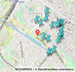 Mappa Via Nino Bonnet, 44122 Ferrara FE, Italia (0.5)