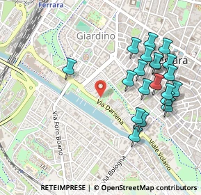 Mappa Via Nino Bonnet, 44122 Ferrara FE, Italia (0.5385)