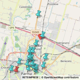 Mappa Via L.N.Vernazzi, 43122 Parma PR, Italia (2.89263)