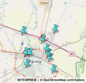 Mappa Via L.N.Vernazzi, 43122 Parma PR, Italia (3.69182)