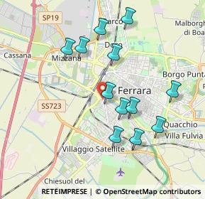 Mappa Via Andrea Bolzoni, 44122 Ferrara FE, Italia (1.825)