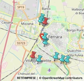 Mappa Via Andrea Bolzoni, 44122 Ferrara FE, Italia (1.74636)