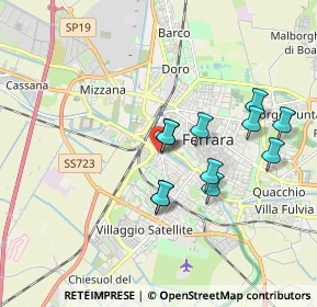 Mappa Via Andrea Bolzoni, 44122 Ferrara FE, Italia (1.61455)