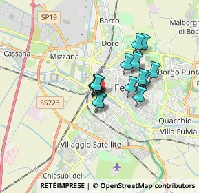 Mappa Via Andrea Bolzoni, 44122 Ferrara FE, Italia (1.13765)