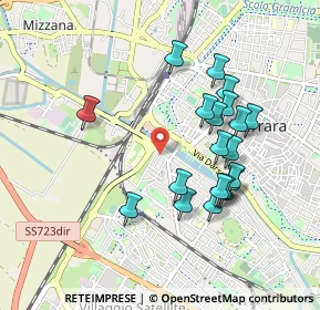 Mappa Via Andrea Bolzoni, 44122 Ferrara FE, Italia (0.892)