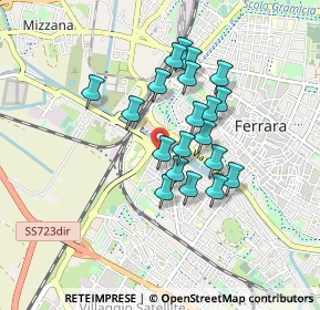 Mappa Via Andrea Bolzoni, 44122 Ferrara FE, Italia (0.701)