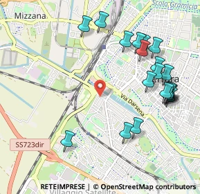 Mappa Via Andrea Bolzoni, 44122 Ferrara FE, Italia (1.168)