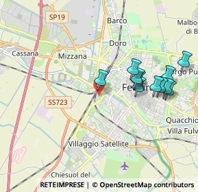 Mappa Via Giuseppe Saragat, 44122 Ferrara FE, Italia (1.95091)
