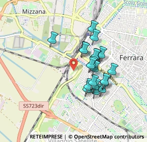Mappa Via Giuseppe Saragat, 44122 Ferrara FE, Italia (0.724)