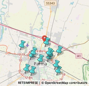 Mappa Via Virginia Raschi, 43122 Parma PR, Italia (4.02231)