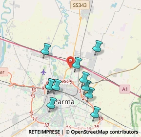 Mappa Via Virginia Raschi, 43122 Parma PR, Italia (3.61)