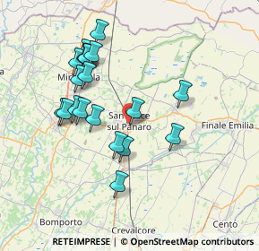 Mappa Via A. Modena, 41038 San felice sul Panaro MO, Italia (7.1445)