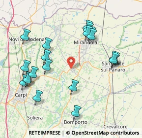 Mappa Via Rosati, 41032 Cavezzo MO, Italia (8.808)