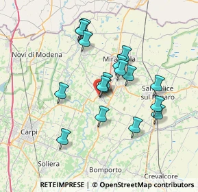 Mappa Via Rosati, 41032 Cavezzo MO, Italia (6.28278)