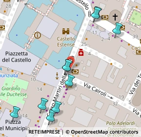 Mappa Vicolo Chiuso del Teatro, 44121 Ferrara FE, Italia (0.1225)