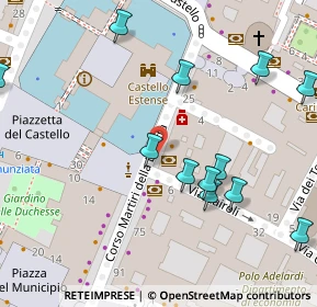 Mappa Vicolo Chiuso del Teatro, 44121 Ferrara FE, Italia (0.106)