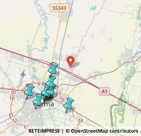 Mappa Via Burla Parco Comm.le Parma Retail, 43122 Parma PR, Italia (4.65909)